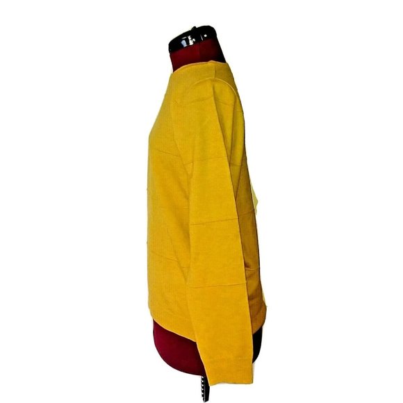 Stitches & Stripes Womens Sweater Size Small Yellow Raised Stripe Long S… - Picture 3 of 7